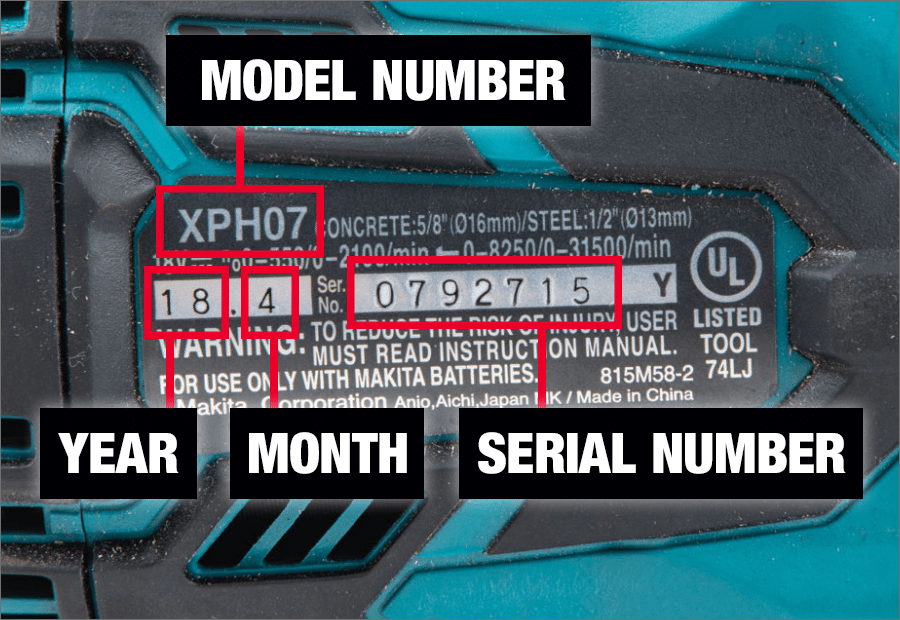 how to find model number